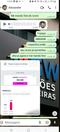 Conversa de cliente atendido pela GW